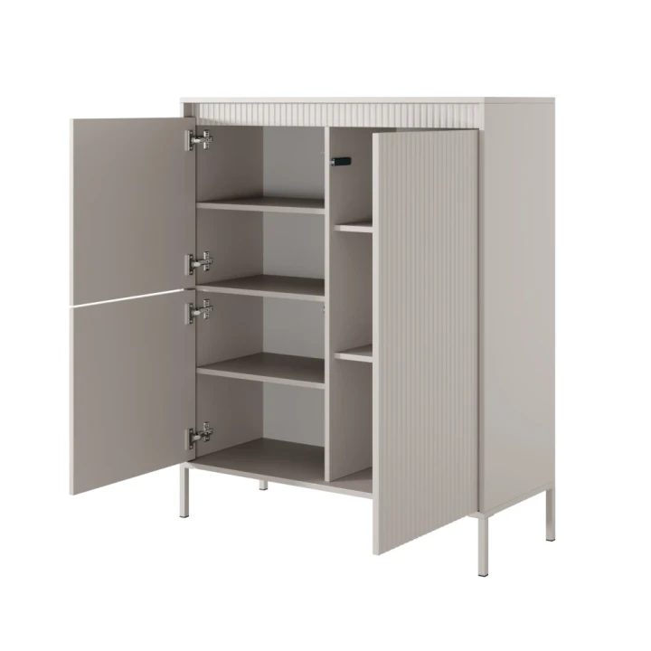 Komoda wysoka trzydrzwiowa Verta beżowa