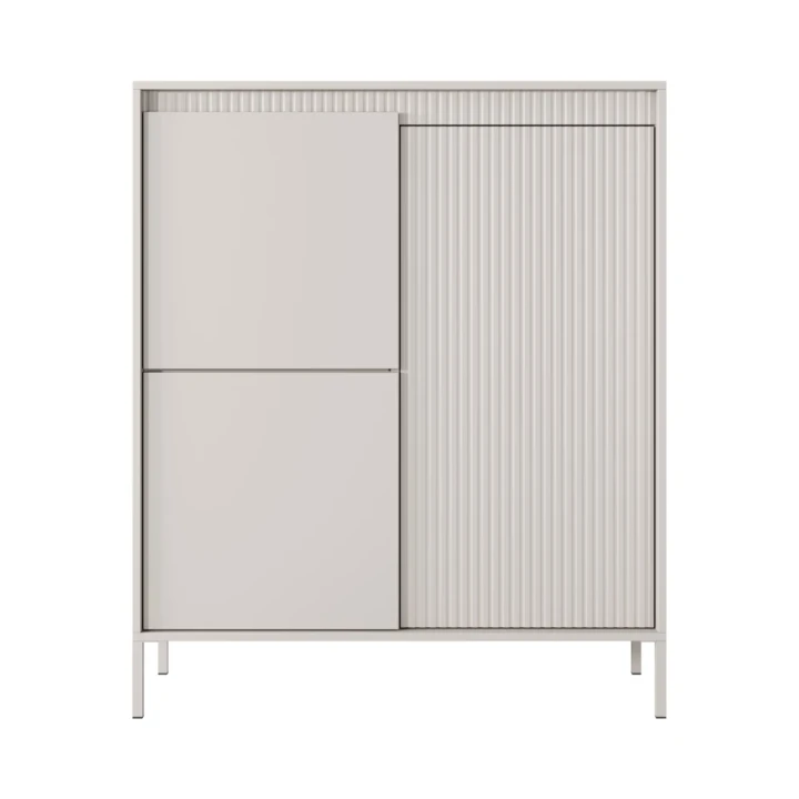 Komoda wysoka trzydrzwiowa Verta beżowa