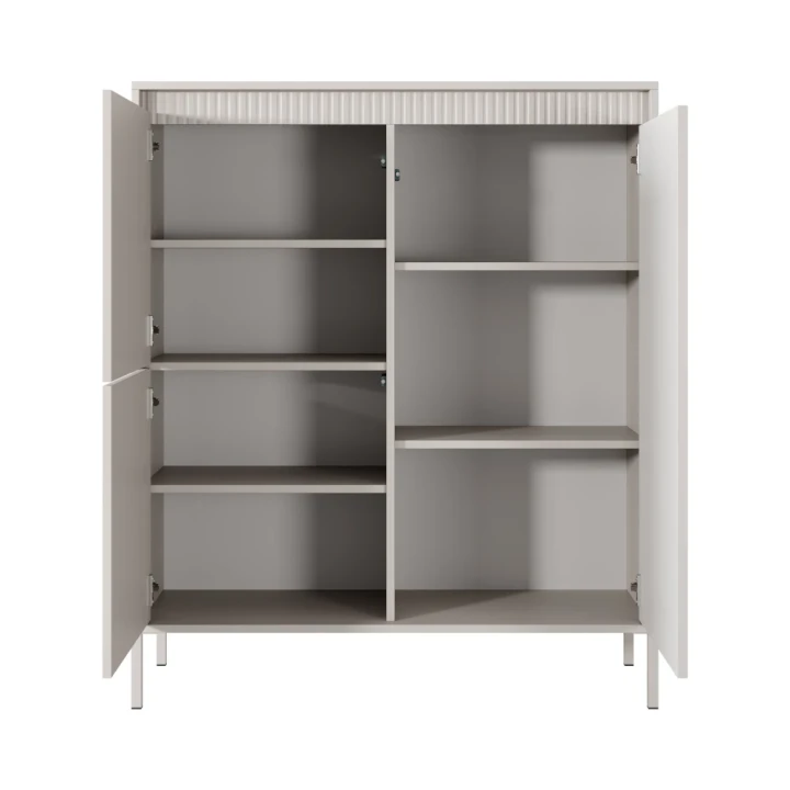 Komoda wysoka trzydrzwiowa Verta beżowa