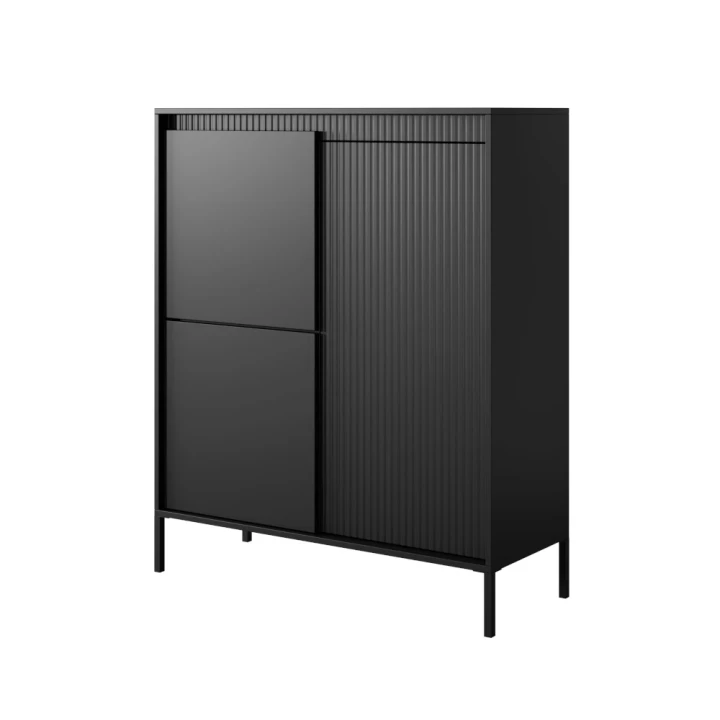 Komoda wysoka trzydrzwiowa Verta czarna