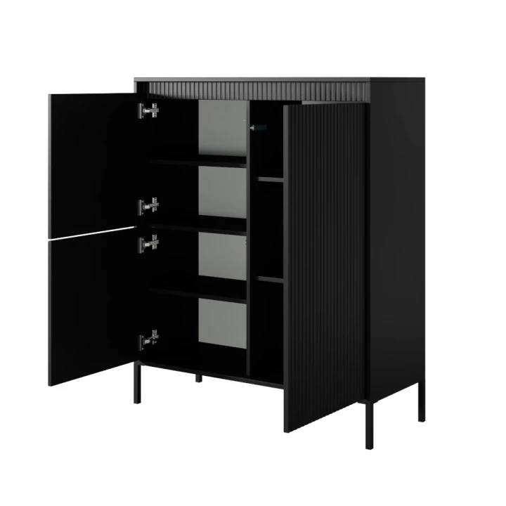 Komoda wysoka trzydrzwiowa Verta czarna