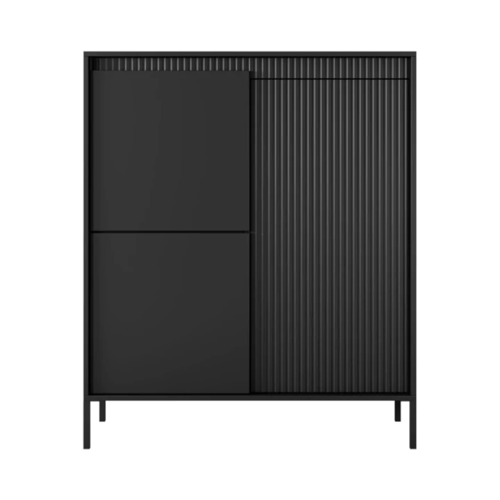 Komoda wysoka trzydrzwiowa Verta czarna