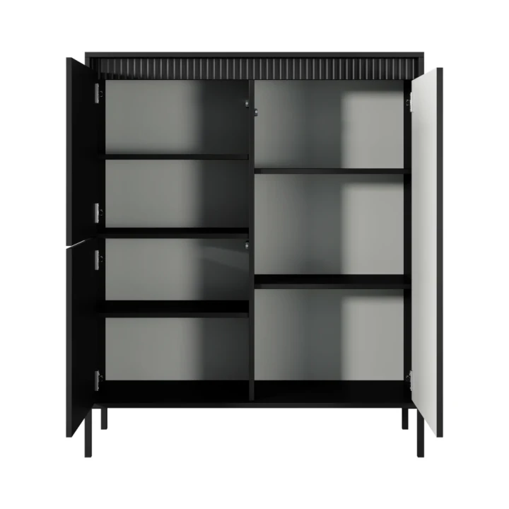 Komoda wysoka trzydrzwiowa Verta czarna