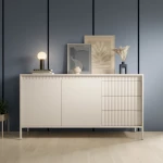 Komoda 153 cm z drzwiczkami i szufladami Verta beżowa