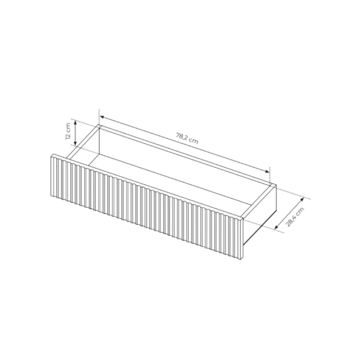 Komoda 187 cm z drzwiczkami i szufladami Verta wymiary szuflady