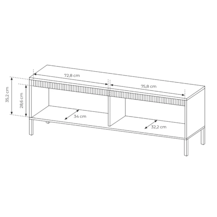 Szafka pod telewizor Verta wymiary