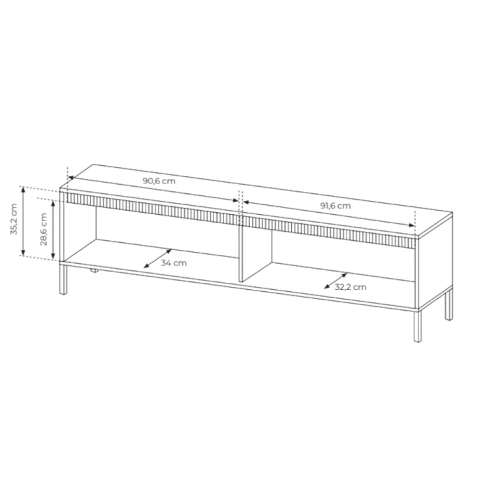 Szafka pod telewizor 187 cm Verta wymiary