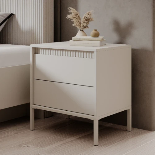 Stolik nocny do sypialni Verta beżowy