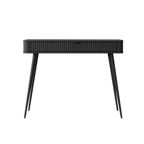 Toaletka Amelia z ryflowaną szufladą czarna