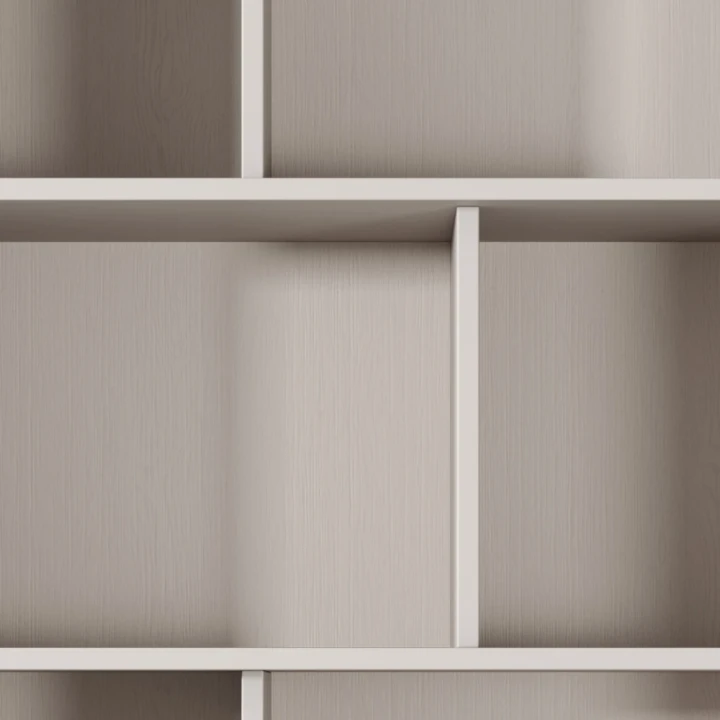 Regał Amelia z ryflowanymi szufladami beżowy