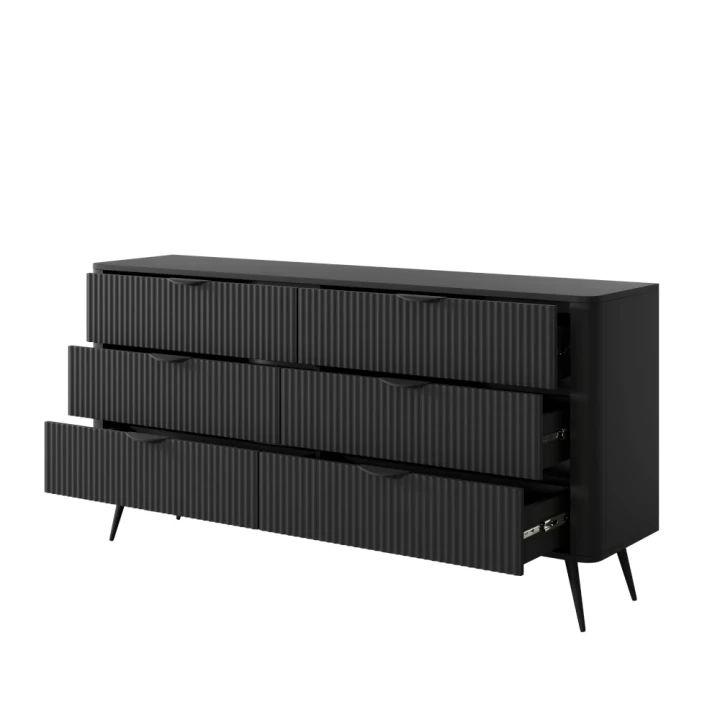 Komoda z szufladami Amelia czarna