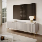 Szafka RTV 163 cm Amelia ryflowana beżowa