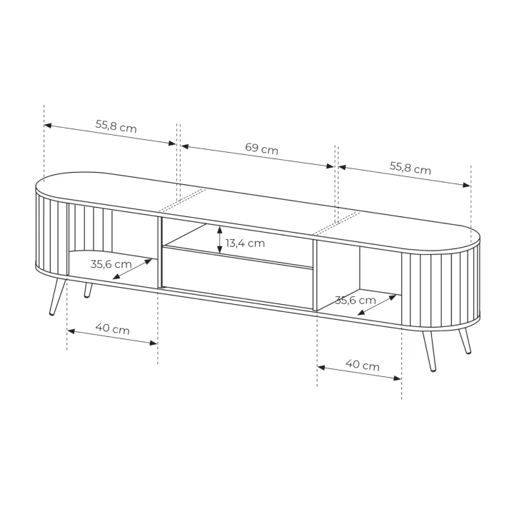 Szafka pod telewizor Ardea wymiary