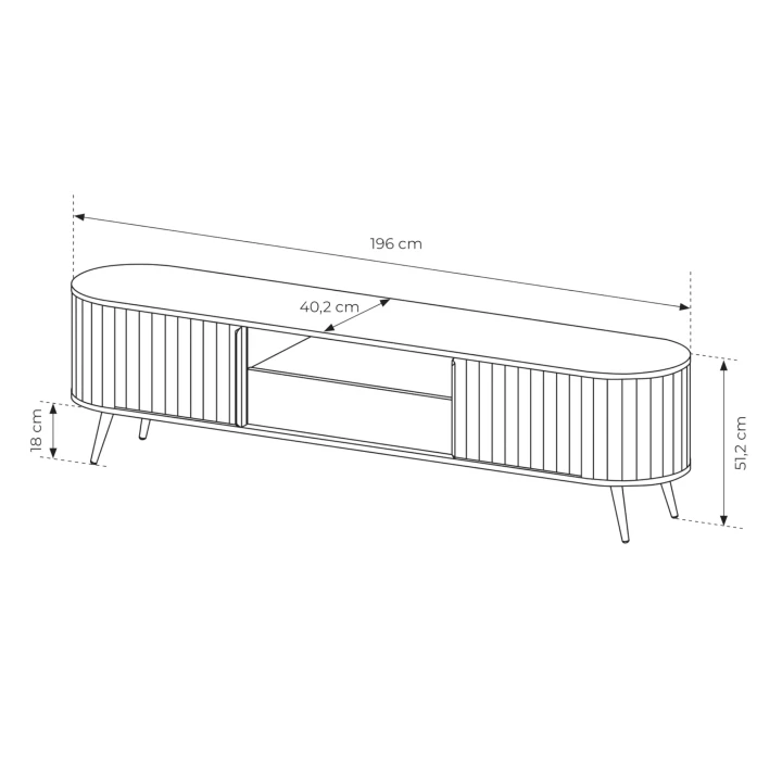 Szafka pod telewizor Ardea wymiary