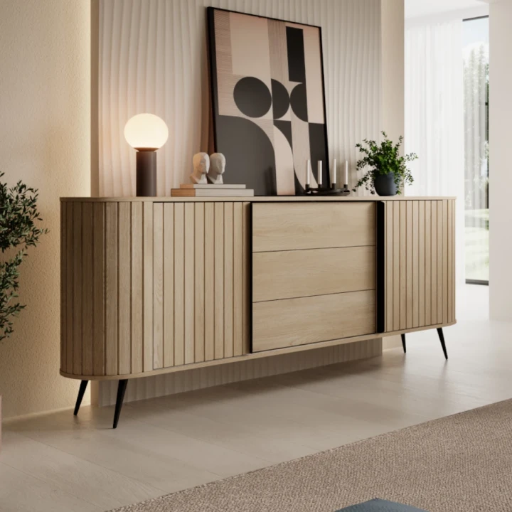 Komoda z drzwiczkami i szufladami Ardea Dąb Cremona