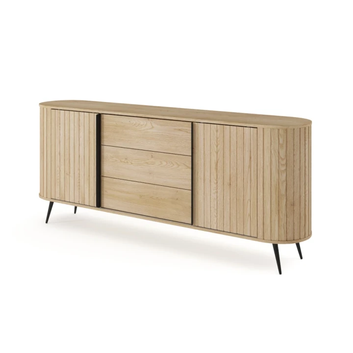 Komoda z drzwiczkami i szufladami Ardea Dąb Cremona