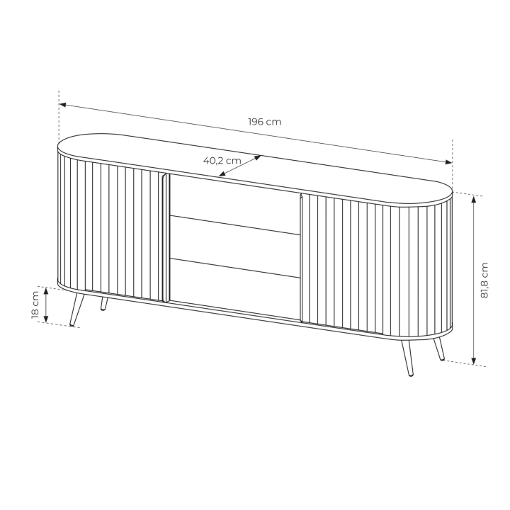 Komoda z drzwiczkami i szufladami Ardea wymiary