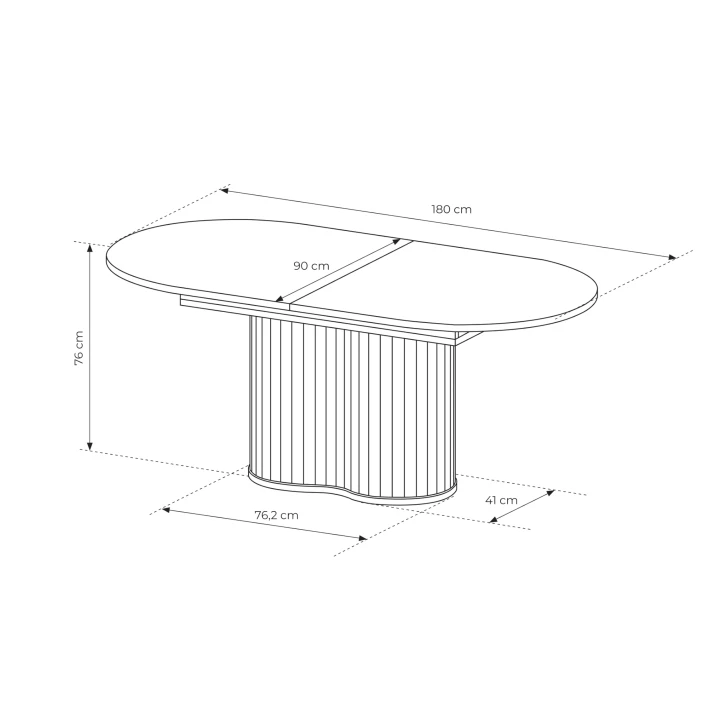 Stół rozkładany Ardea wymiary