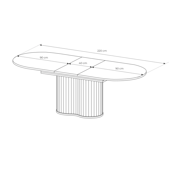 Stół rozkładany Ardea wymiary