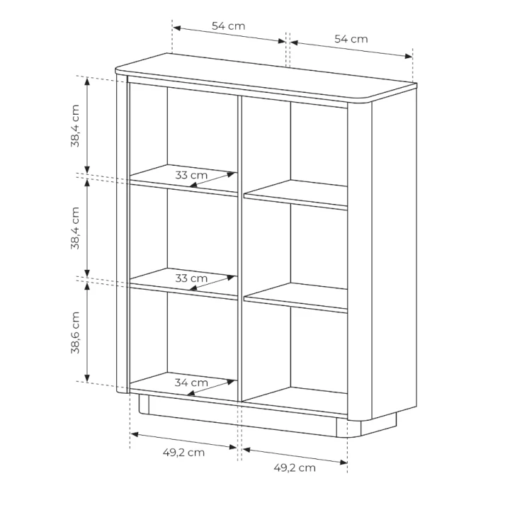 Komoda wysoka dwudrzwiowa Cala wymiary
