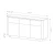 Komoda z drzwiczkami i szufladami Cala wymiary