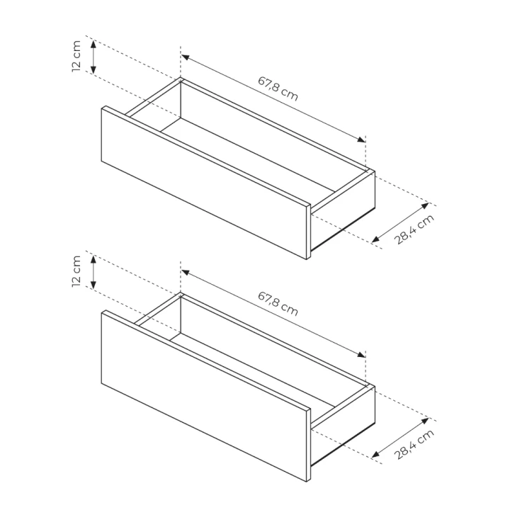 Pojemna komoda z szufladami Cala wymiary