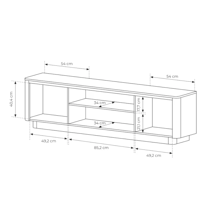 Szafka pod telewizor z drzwiczkami Cala wymiary