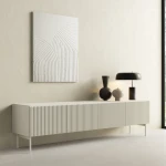 Szafka RTV 195 cm czterodrzwiowa ryflowana Rillo kaszmir