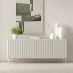 Komoda czterodrzwiowa ryflowana Rillo kaszmir