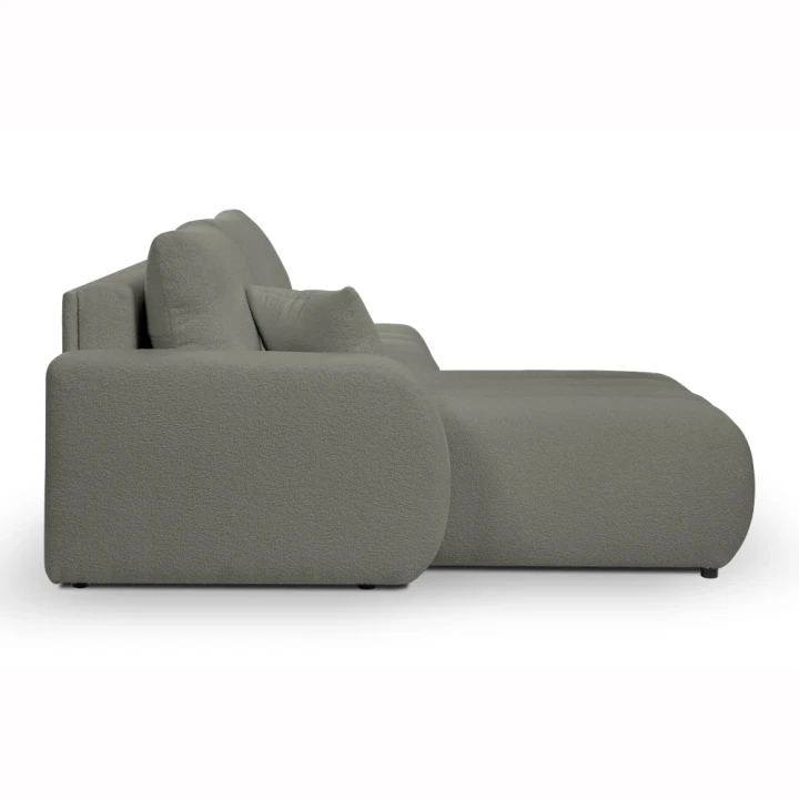 Narożnik z funkcją spania i pojemnikiem na pościel Noma szary