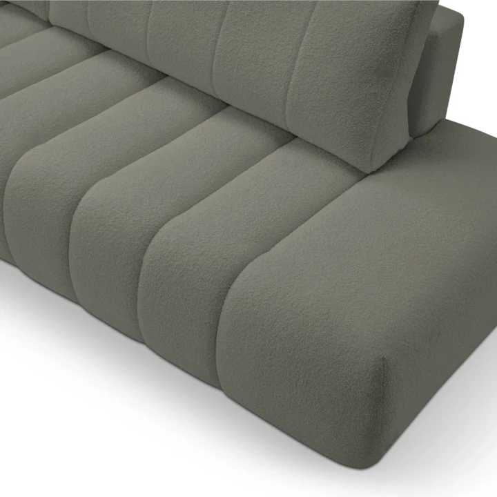 Narożnik z funkcją spania i pojemnikiem na pościel Noma szary