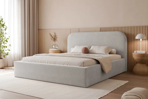 Łóżko tapicerowane z pojemnikiem na pościel Lunaro Szary