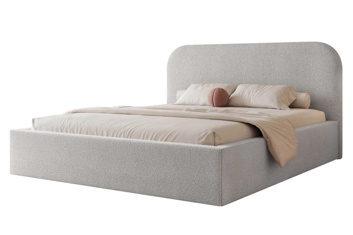 Łóżko tapicerowane z pojemnikiem na pościel Lunaro Szary