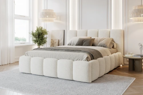 Łóżko tapicerowane z pojemnikiem i metalowym stelażem Nubela - Quelle 01