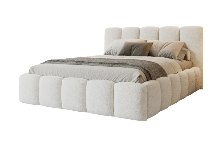 Łóżko tapicerowane z pojemnikiem i metalowym stelażem Nubela - Quelle 01