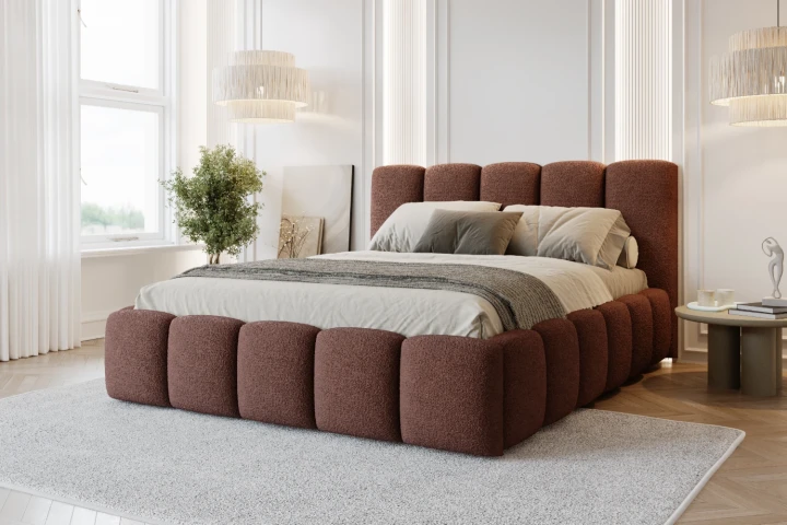 Łóżko tapicerowane z pojemnikiem i metalowym stelażem Nubela - Quelle 25