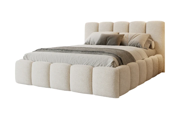 Łóżko tapicerowane z pojemnikiem i metalowym stelażem Nubela - Quelle 03