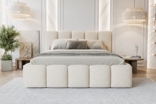 Łóżko tapicerowane z pojemnikiem i metalowym stelażem Nubela - Quelle 03