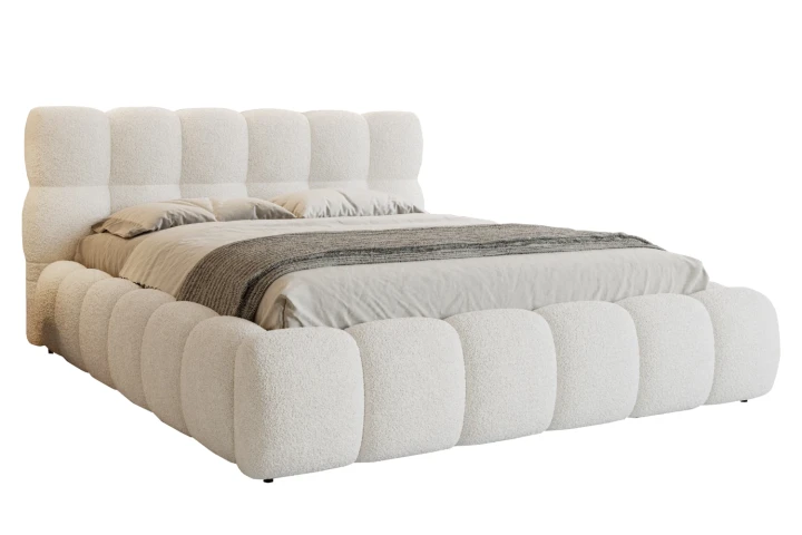 Łóżko tapicerowane z pojemnikiem i metalowym stelażem Puffo - Quelle 1