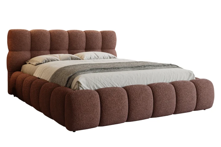 Łóżko tapicerowane z pojemnikiem i metalowym stelażem Puffo - Quelle 25