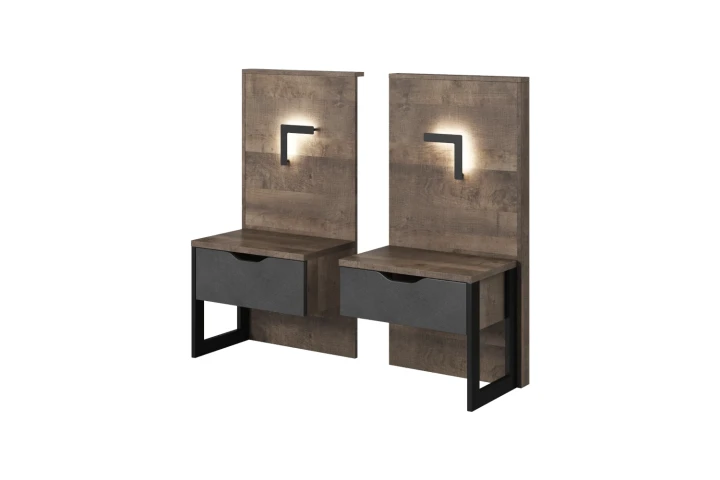 Stoliki nocne z oświetleniem Spark Dąb Sand Grange