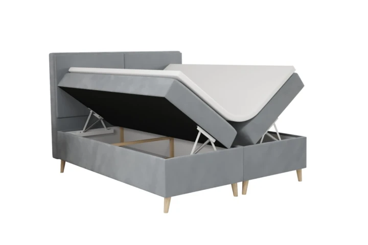 Łóżko kontynentalne z pojemnikiem na pościel Rivano