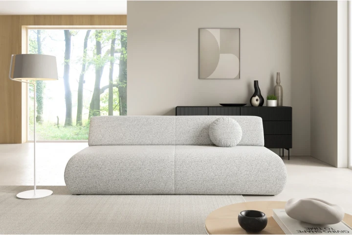 Kanapa z funkcją spania i pojemnikiem Duna Szara