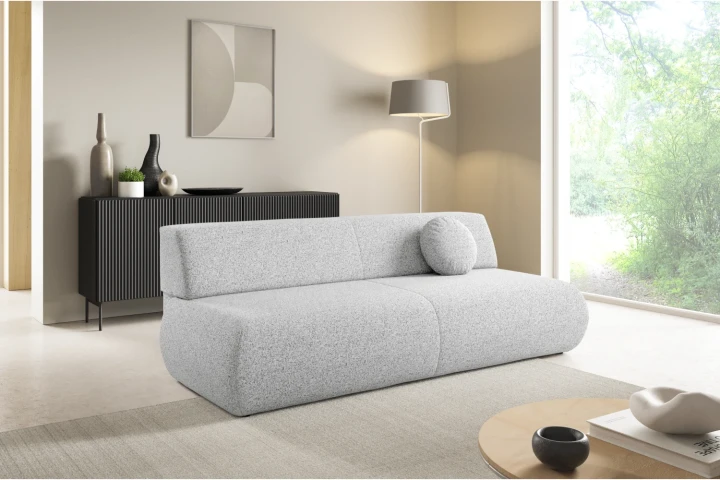 Kanapa z funkcją spania i pojemnikiem Duna Szara