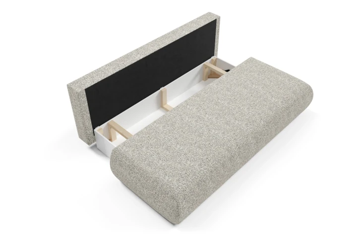 Kanapa z funkcją spania i pojemnikiem Duna Szary melanż