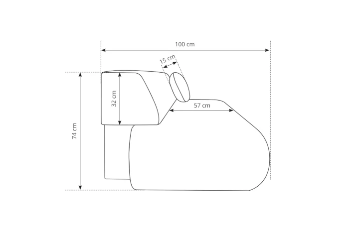 Kanapa z funkcją spania i pojemnikiem Duna wymiary