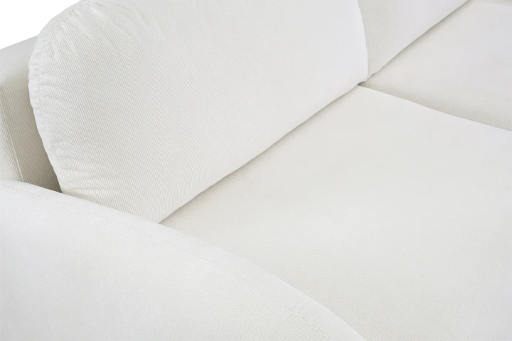 Kanapa z funkcją spania i pojemnikiem na pościel Cloudia Jasny Beż