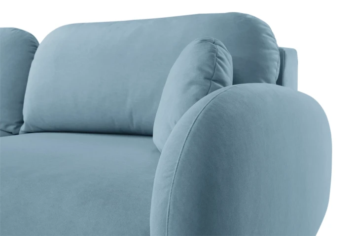 Kanapa z funkcją spania i pojemnikiem na pościel Cloudia Niebieska