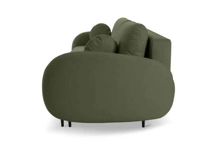 Kanapa z funkcją spania i pojemnikiem na pościel Cloudia Zielona