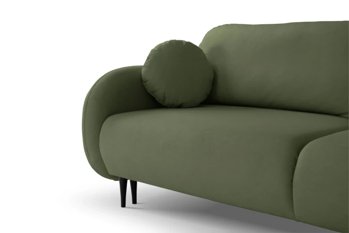 Kanapa z funkcją spania i pojemnikiem na pościel Cloudia Zielona